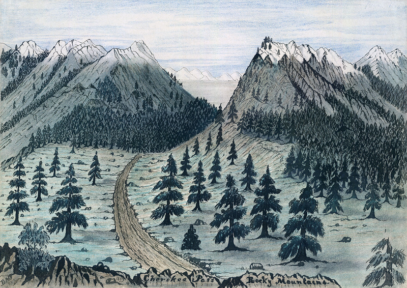 Rocky Mountains en 1859. Wikimedia Commons